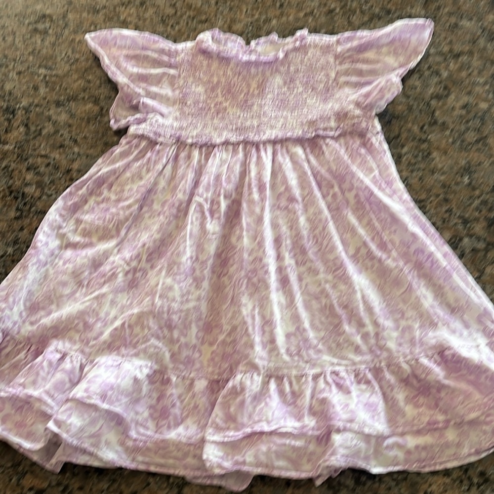 Janie & Jack Lilac & White Floral Print Dress. Size 8.
